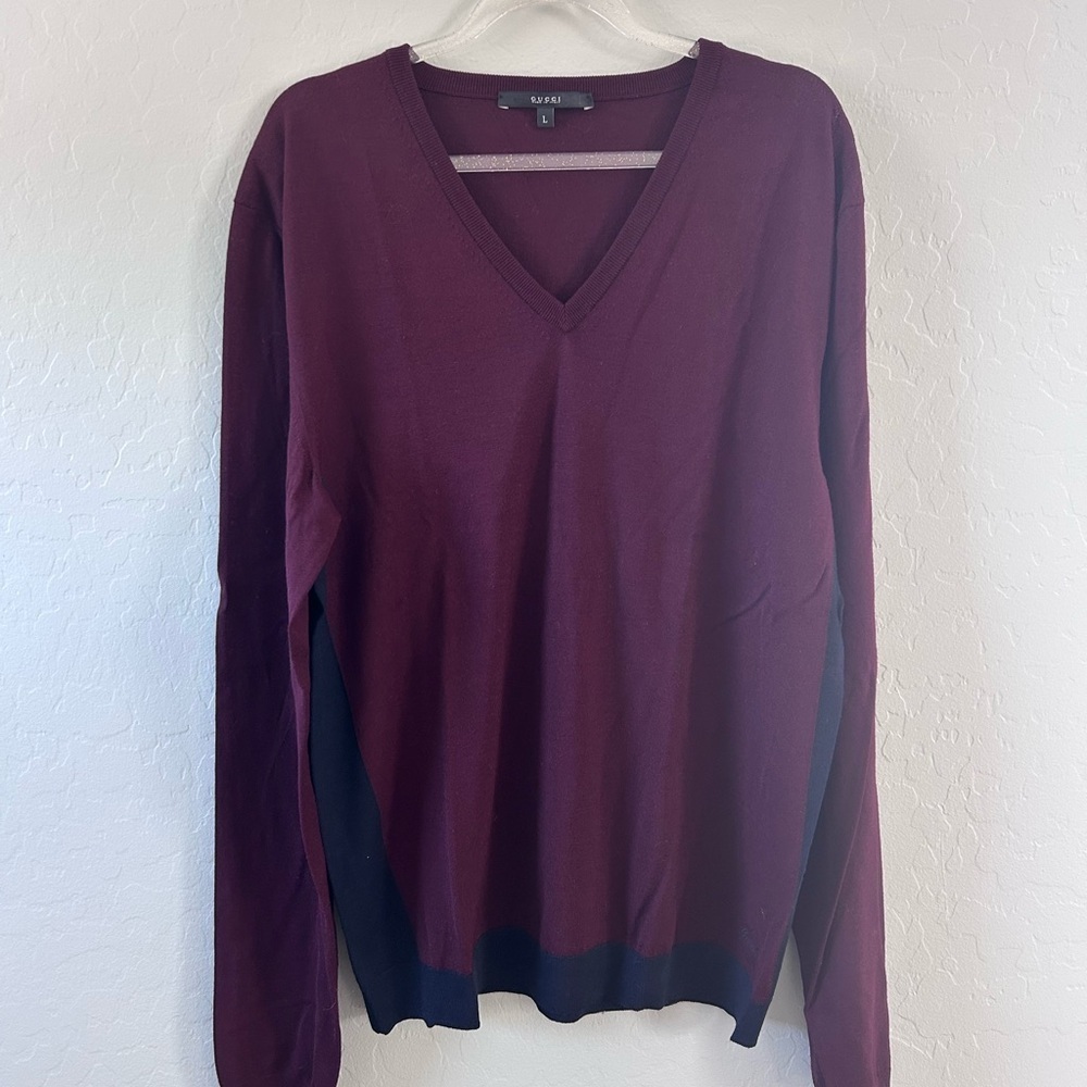 Gucci Maroon Knit Sweater Sz. L​​​​